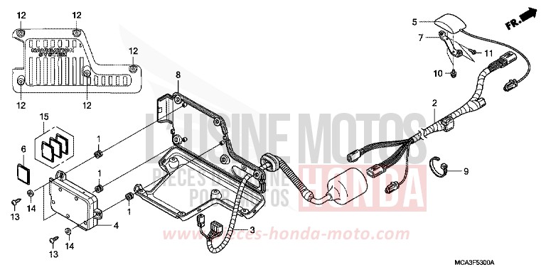 UNITE DE NAVIGATION de Gold Wing CALIENTE RED METALLIC (R325) 2008